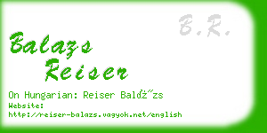 balazs reiser business card